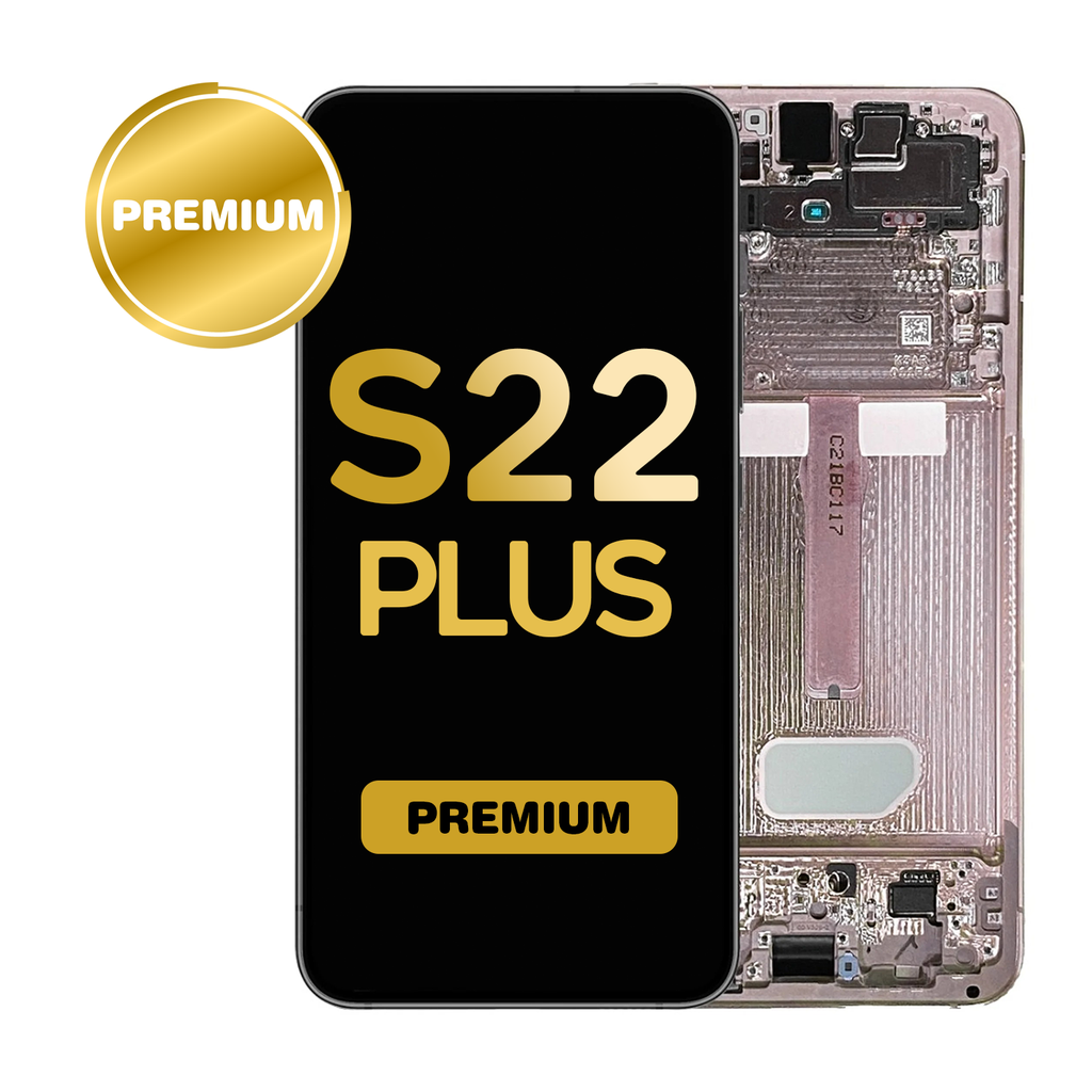 OLED Assembly for Samsung Galaxy S22 Plus (S906) with Frame - Pink Gold (Premium)