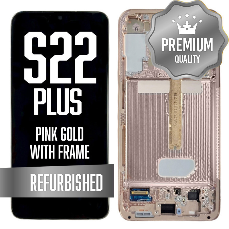 OLED Assembly for Samsung Galaxy S22 Plus With Frame - Pink Gold (Refurbished)