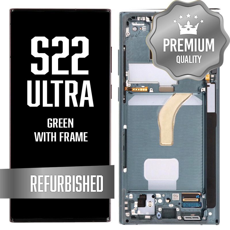 OLED Assembly for Samsung Galaxy S22 Ultra With Frame - Green (Refurbished)