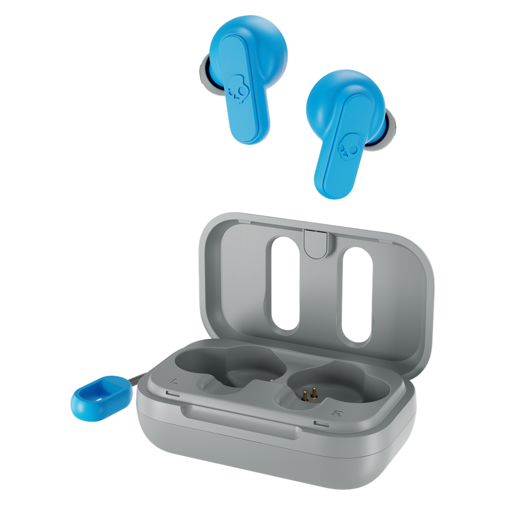 Skullcandy - Dime 2 True Wireless In Ear Headphones - Light Grey And Blue