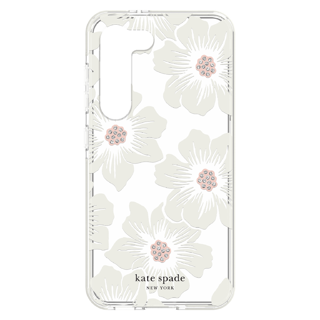 Kate Spade - New York Defensive Hardshell Case For Samsung Galaxy S23 - Hollyhock Floral Clear