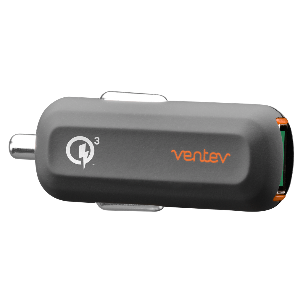 Ventev - Qc3.0 24w Dashport Rq1300 Mini Usb A Car Charger - Gray