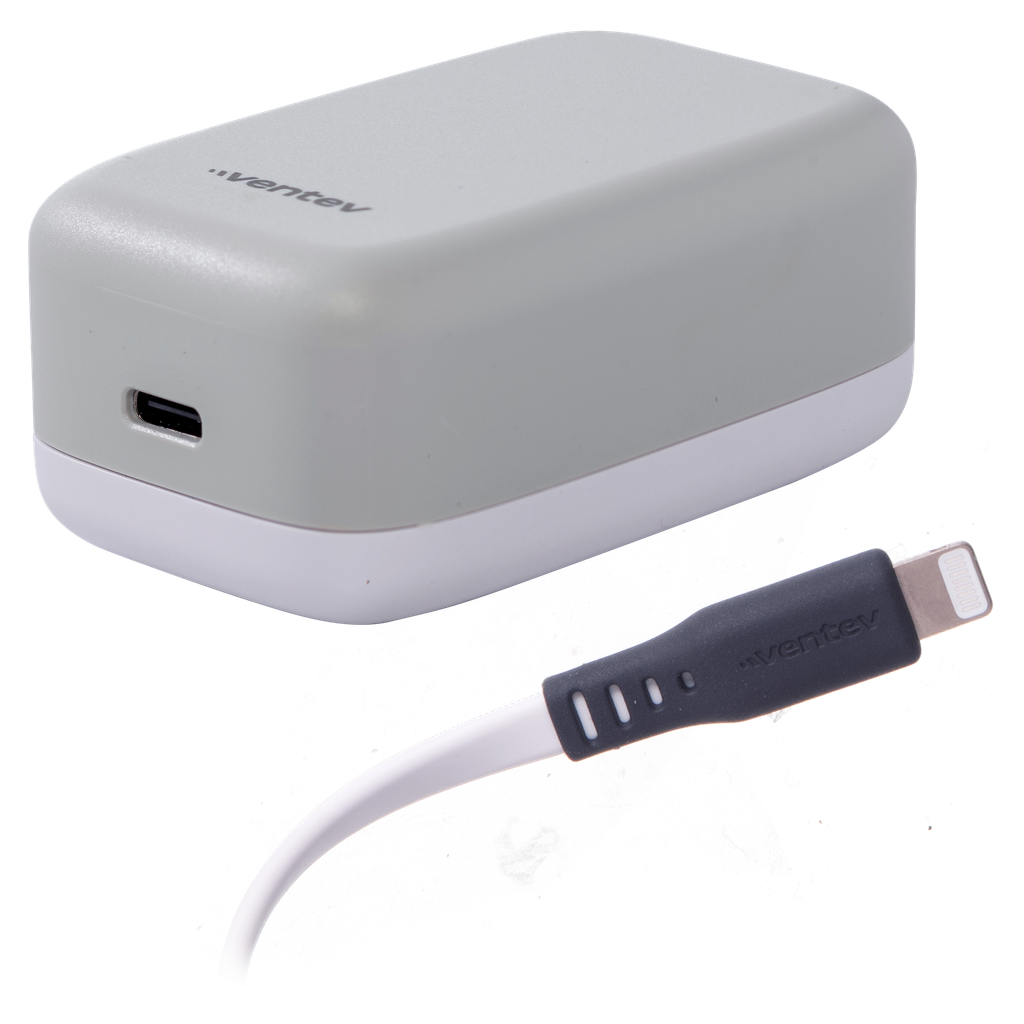 Ventev - 30w Wall Charger And Usb C To Apple Lightning Cable - White