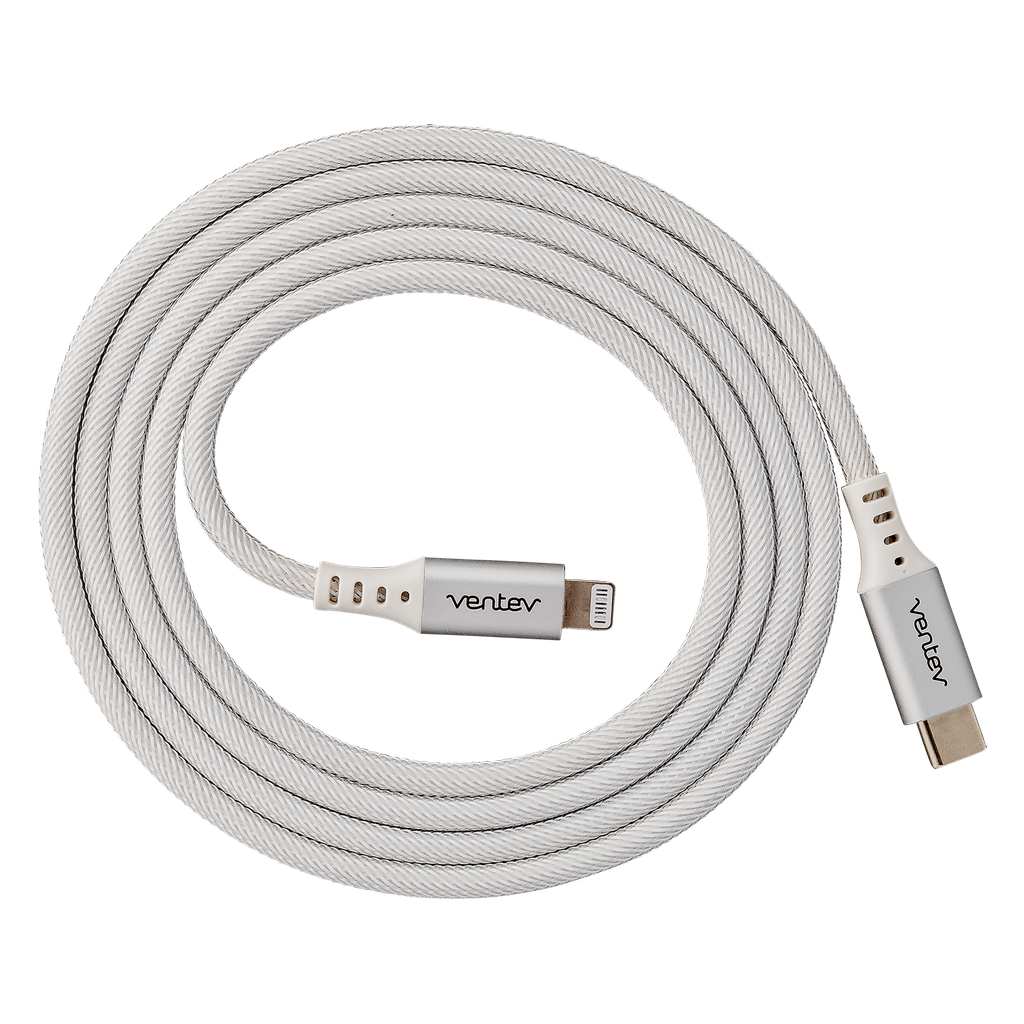 Ventev - Chargesync Alloy Usb C To Apple Lightning Cable 4ft - White