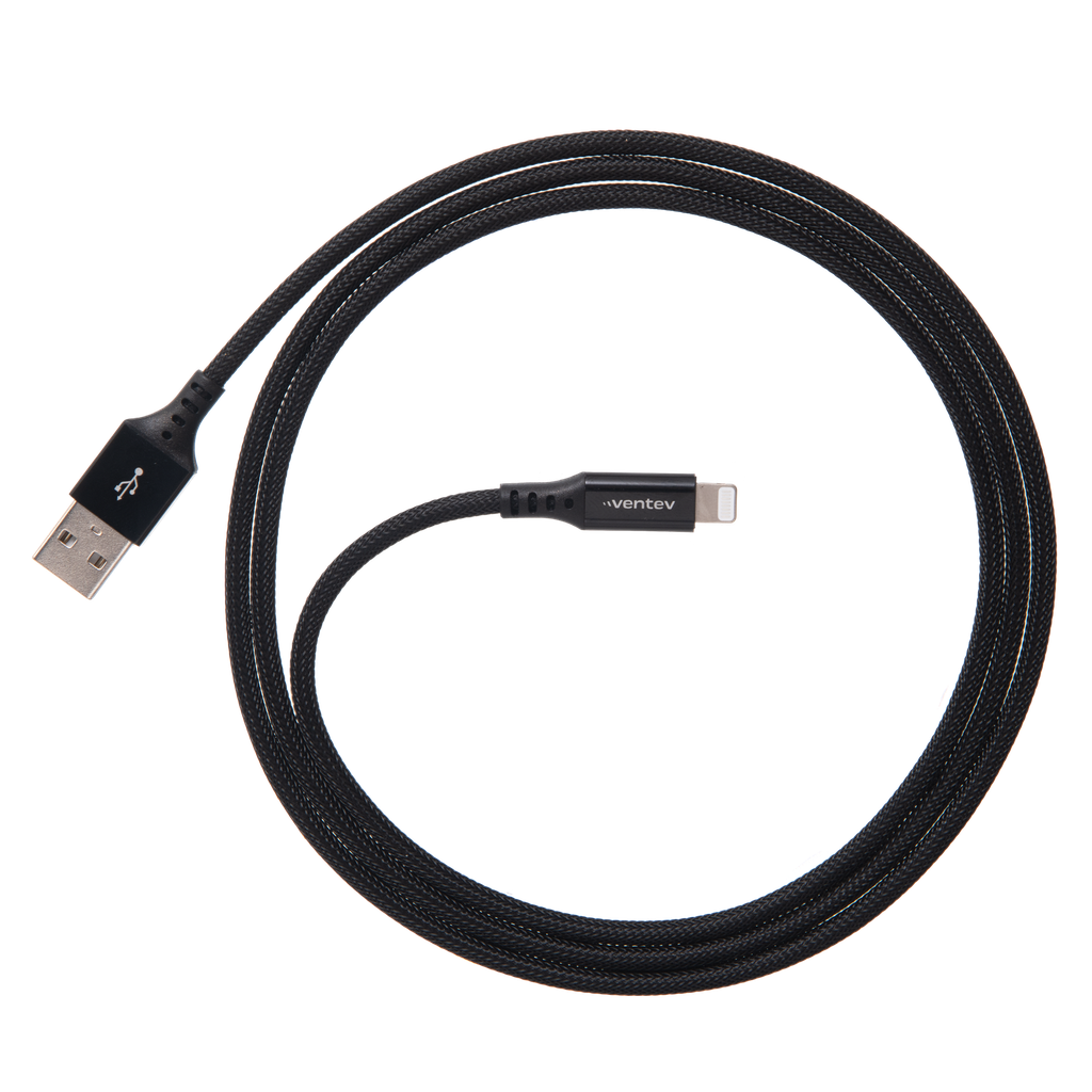 Ventev - Chargesync Alloy Usb A To Apple Lightning Cable 4ft - Black