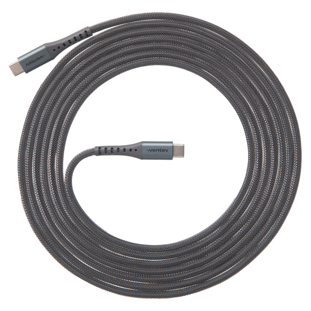 Ventev - Chargesync Alloy Usb C To Usb C Cable 10ft - Steel