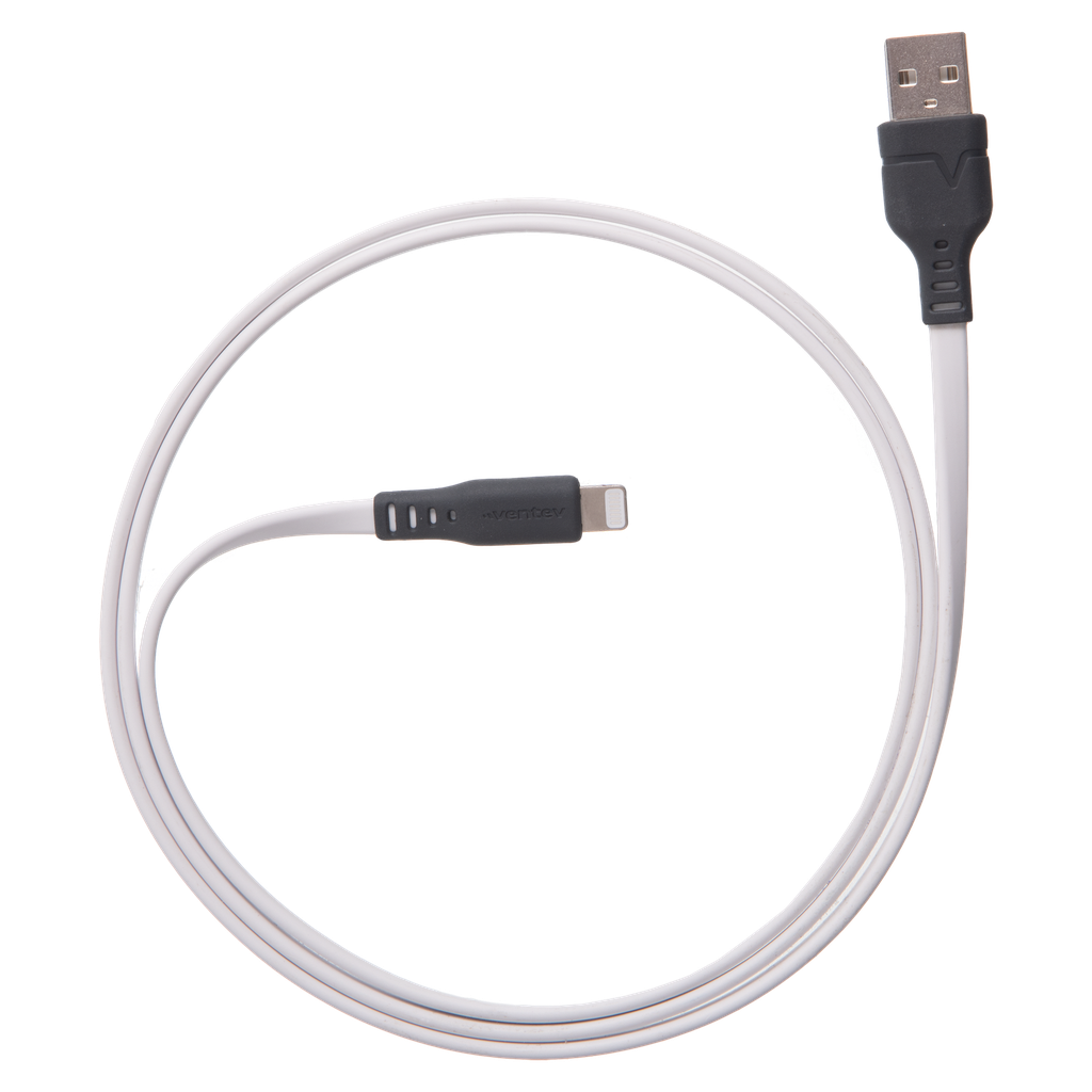 Ventev - Chargesync Flat Usb A To Apple Lightning Cable 3ft - White