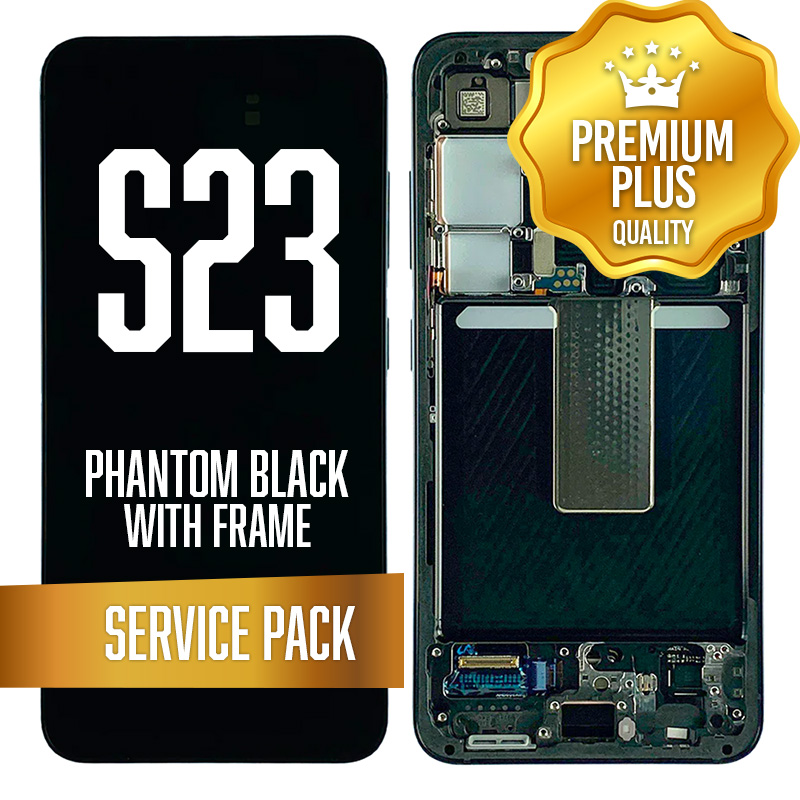 OLED Assembly for Samsung Galaxy S23 With Frame - Phantom Black (Service Pack)