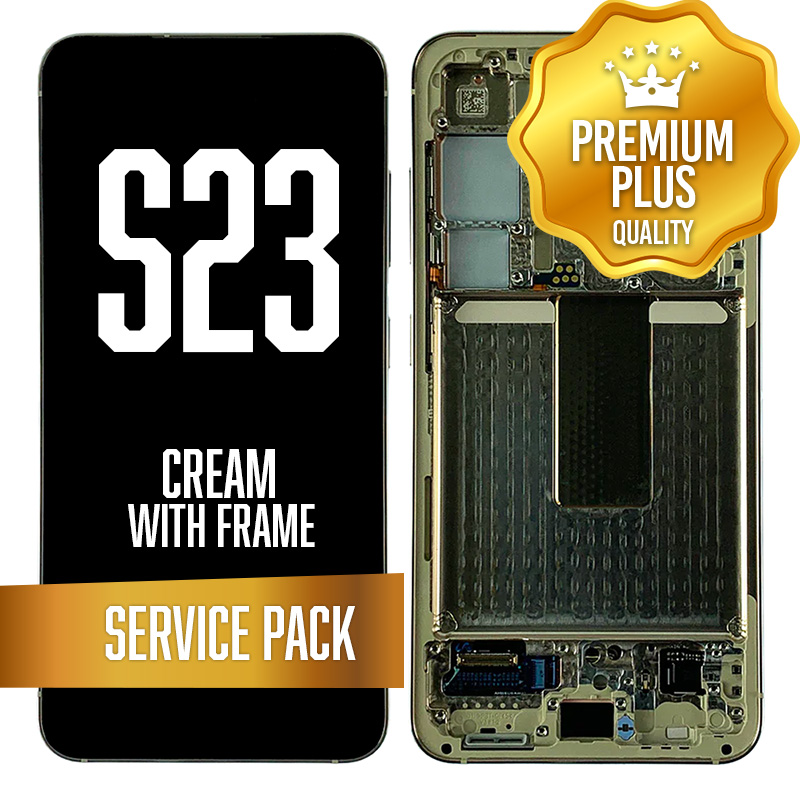 OLED Assembly for Samsung Galaxy S23 With Frame - Cream (Service Pack)