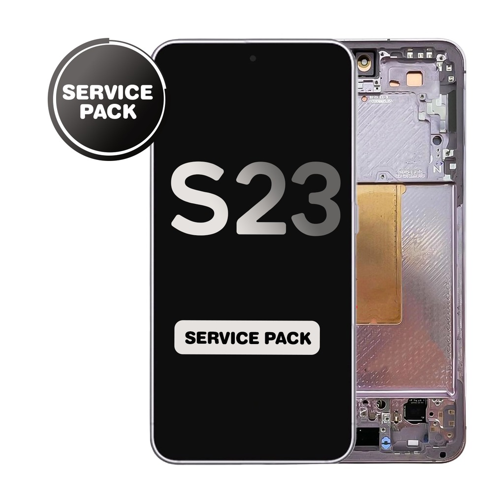 OLED Assembly for Samsung Galaxy S23 (S911) with Frame - Lavender (Service Pack)