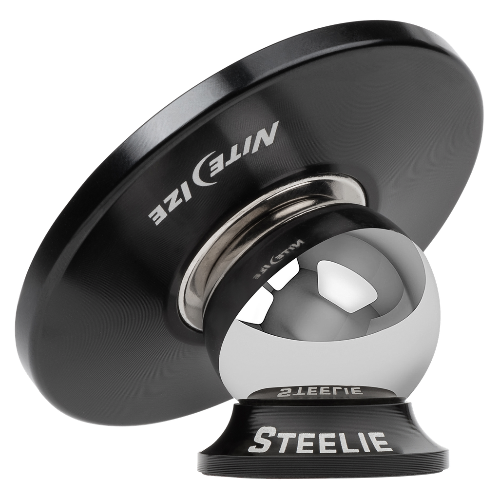 Nite Ize - Steelie Orbiter Plus Dash Mount Kit For Magsafe - Silver And Black