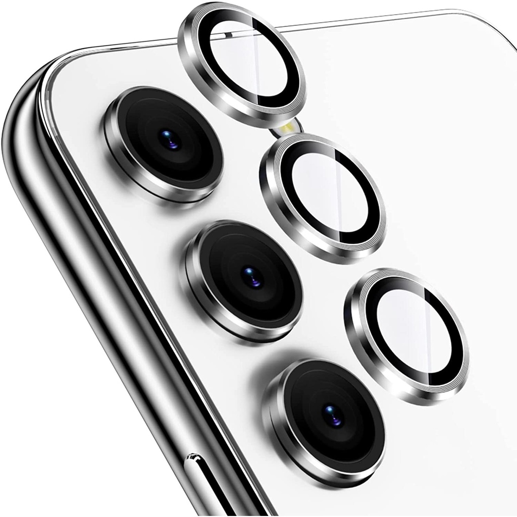 Ring Camera Lens w/HD Tempered Glass for Samsung S23 / S23 Plus (Cream)
