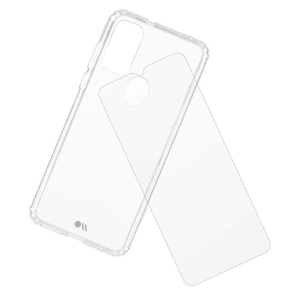 Case-mate - Protection Pack Tough Case And Glass Screen Protector For Motorola Moto G Pure - Clear