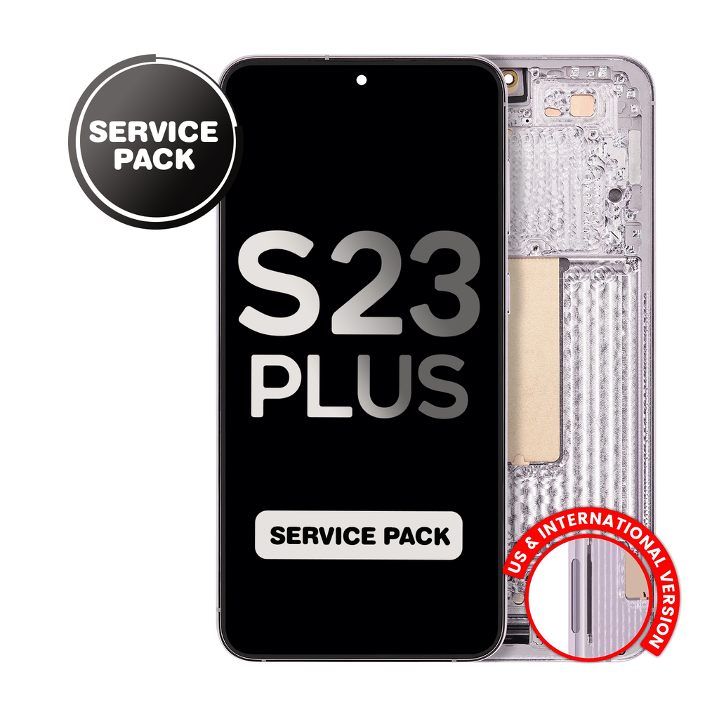 OLED Assembly for Samsung Galaxy S23 Plus (S916) with Frame - Lavender (Service Pack)