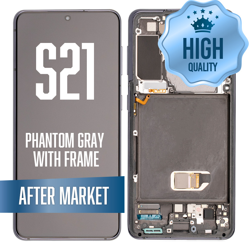 OLED Assembly for Samsung Galaxy S21 / 5G With Frame - Phantom Gray (High Quality - Aftermarket)