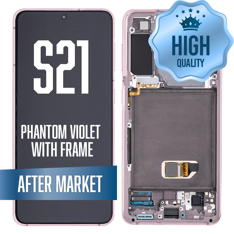 OLED Assembly for Samsung Galaxy S21 / 5G With Frame - Phantom Violet (High Quality - Aftermarket)