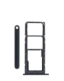 Dual Sim Card Tray For Samsung Galaxy A02S (A025 / 2020) / A03 (A035 / 2021) (Black) (Premium)