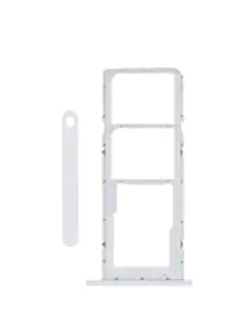 Dual Sim Card Tray For Samsung Galaxy A02S (A025 / 2020) / A03 (A035 / 2021) (White) (Premium)