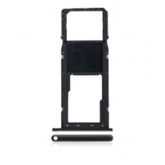 Single Sim Card Tray For Samsung Galaxy A01 (A015 / 2020) (Black) (Premium)