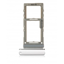 Single Sim Card Tray For Samsung Galaxy Note 10 Plus (Auro Glow / Silver) (Premium)