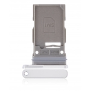 Single Sim Card Tray For Samsung Galaxy S22 Ultra 5G (White) (Premium)