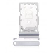 Dual Sim Card Tray For Samsung Galaxy S22 Ultra 5G (White) (Premium)