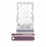Dual Sim Card Tray For Samsung Galaxy S22 Ultra 5G (Burgundy) (Premium)