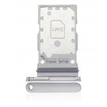 Dual Sim Card Tray For Samsung Galaxy S22 / S22 Plus (White) (Premium)