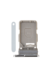 Single Sim Card Tray For Samsung Galaxy S21 Ultra / S21 Plus / S21 (Silver) (Premium)