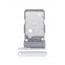 Dual Sim Card Tray For Samsung Galaxy S21 Ultra / S21 Plus / S21 (Silver)