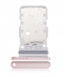 Dual Sim Card Tray For Samsung Galaxy S21 Ultra / S21 Plus / S21 (Pink) (Premium)