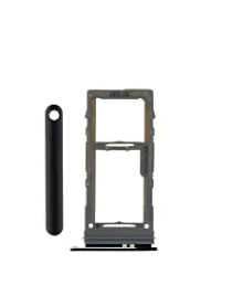 Single Sim Card Tray For Samsung Galaxy S10E / S10 Plus / S10 (Black) (Premium)