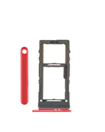 Single Sim Card Tray For Samsung Galaxy S10E / S10 Plus / S10 (Red) (Premium)