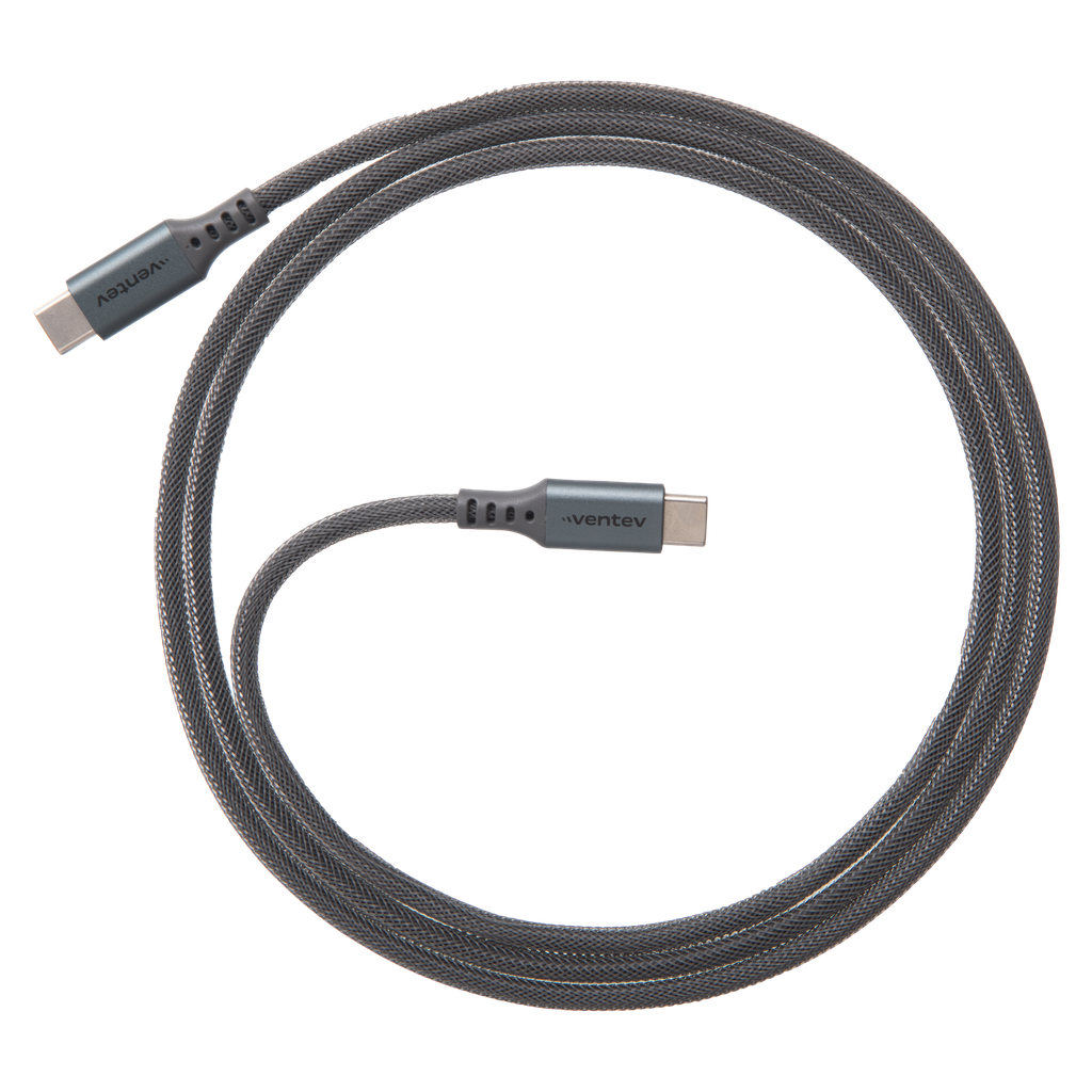 Ventev - Chargesync Alloy Usb C To Usb C Cable 4ft - Steel