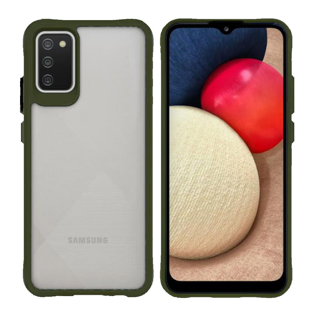 Clear Edge Case for Galaxy A03S - Green