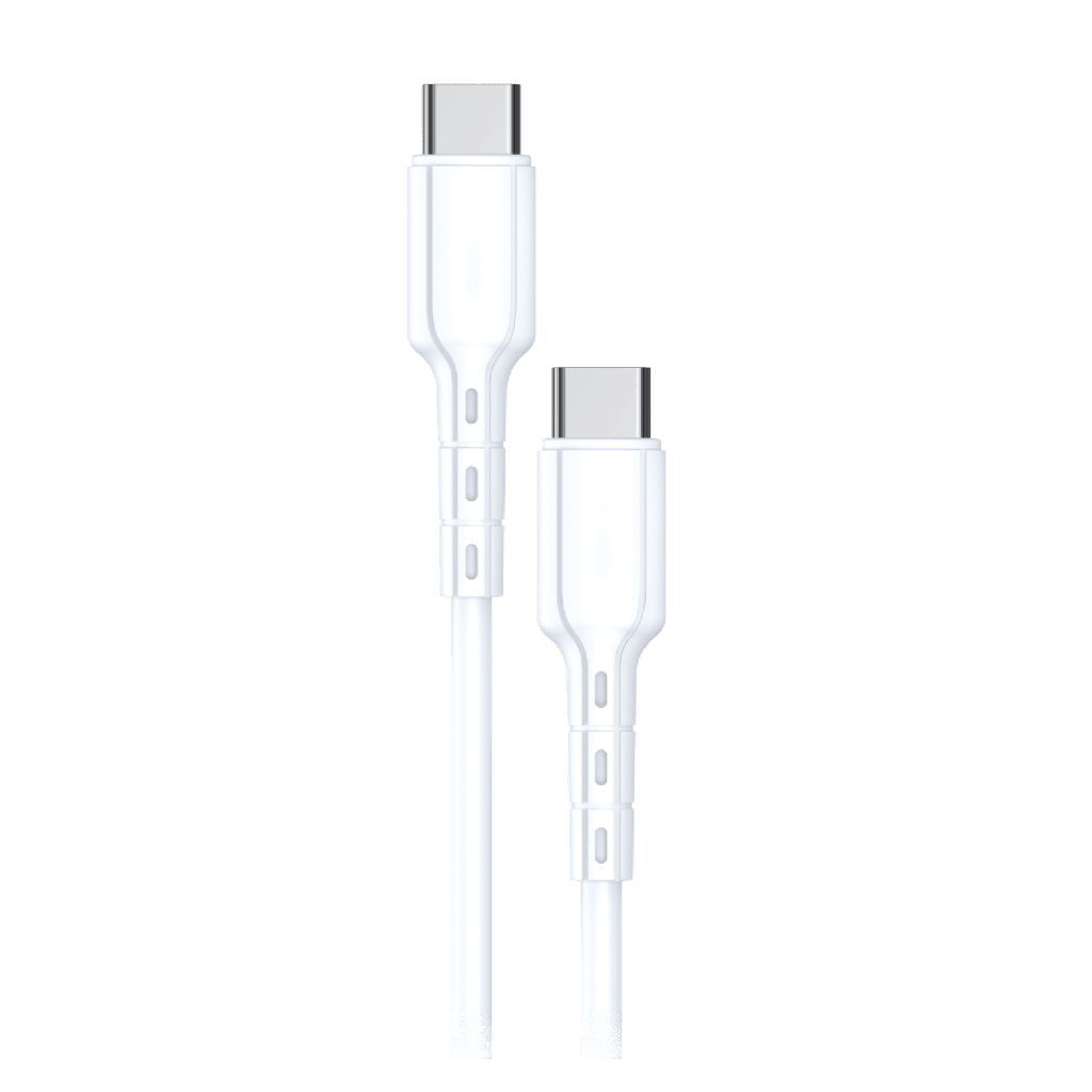 Ampd - Type C To Type C Usb Cable 3ft - White