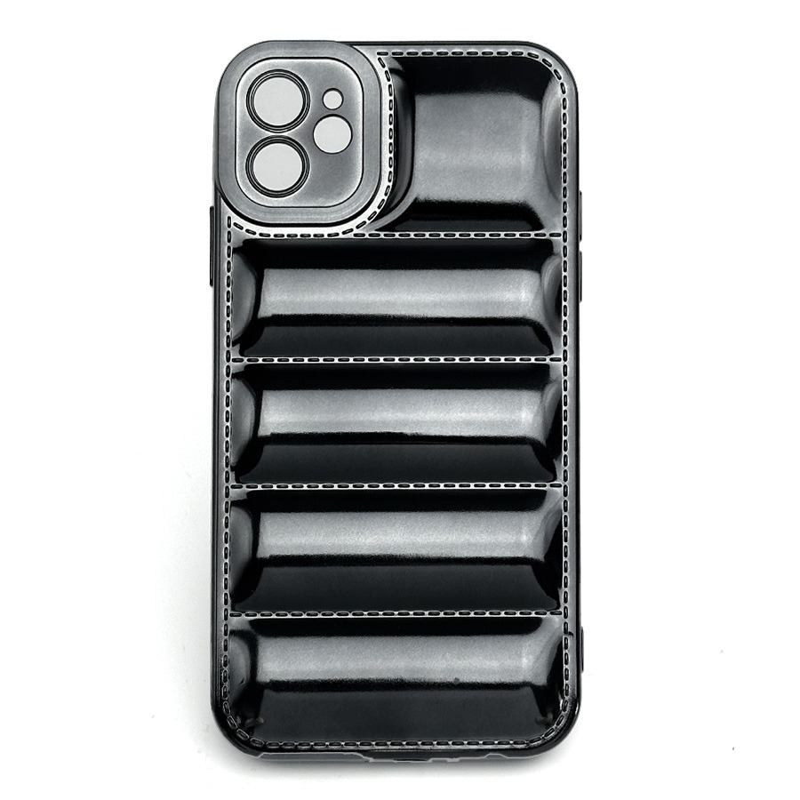 Puffer Shiny Case for iPhone 14 Plus - Black