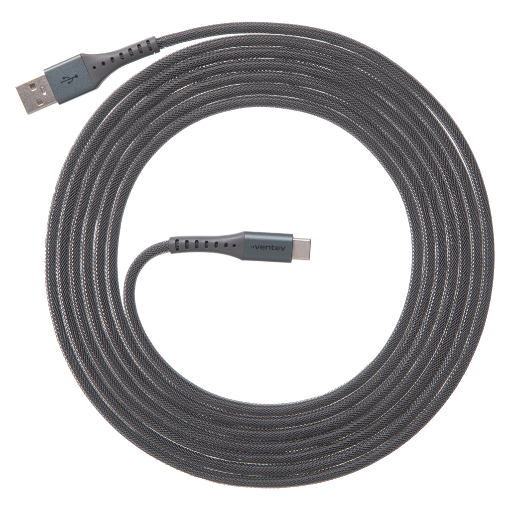 Ventev - Chargesync Alloy Usb A To Usb C Cable 10ft - Steel