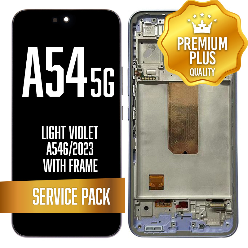 LCD Assembly for Samsung Galaxy A54 5G (A546, 2023) With Frame - Light Violet (Service Pack)