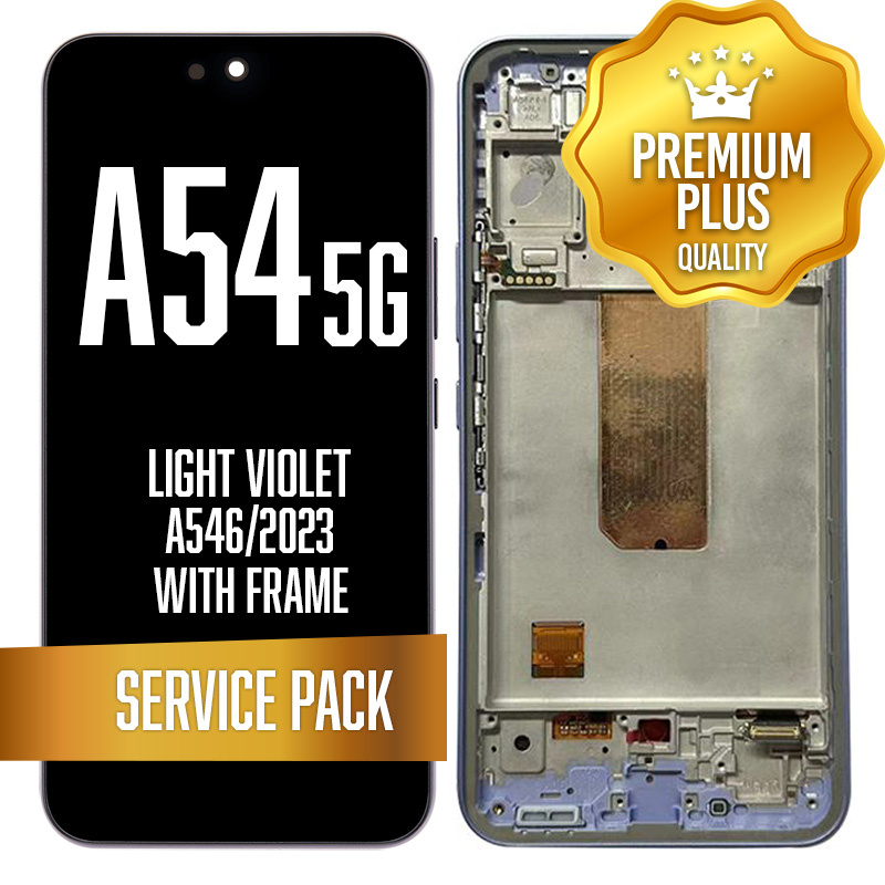 OLED Assembly for Samsung Galaxy A54 5G (A546, 2023) With Frame - Light Violet (Service Pack)