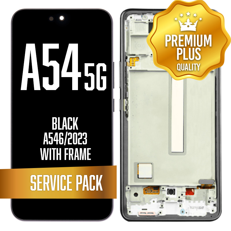 OLED Assembly for Samsung Galaxy A54 5G (A546, 2023) With Frame - Black (Service Pack)