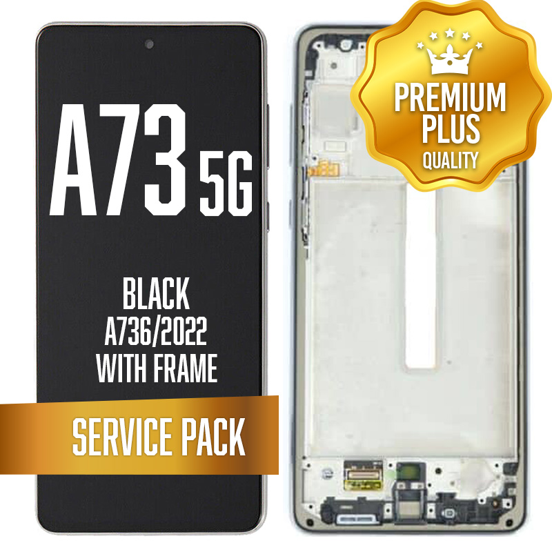 LCD Assembly for Samsung Galaxy A73 5G (A736, 2022) With Frame - Black (Service Pack)