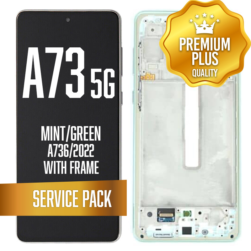 OLED Assembly for Samsung Galaxy A73 5G (A736, 2022) With Frame - Mint/ Green (Service Pack)
