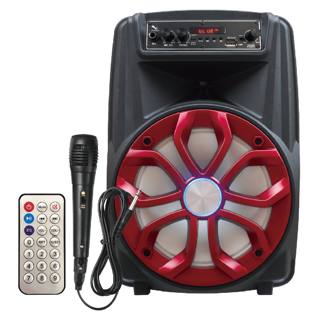 Ampd - Blast G6 8watt Bluetooth Speaker With Microphone And Remote - Red