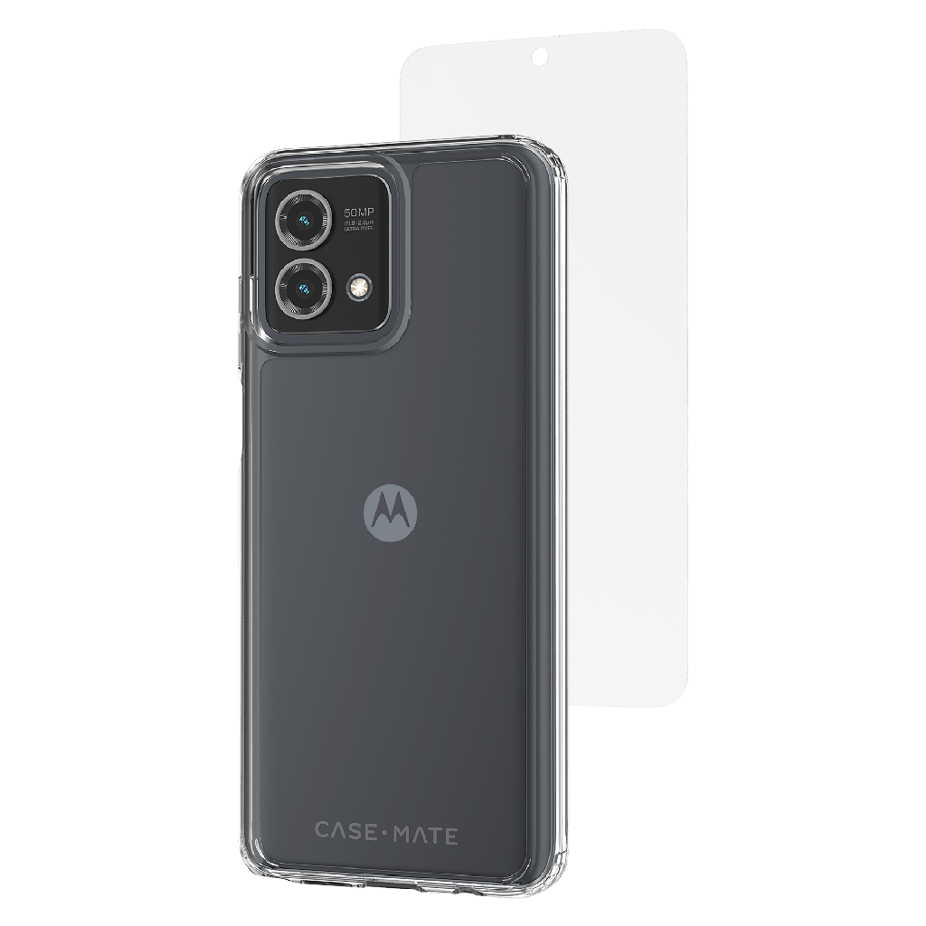 Case-mate - Protection Pack Tough Case And Glass Screen Protector For Motorola Moto G Stylus 5g 2023  /  Moto G Stylus 2023 - Clear