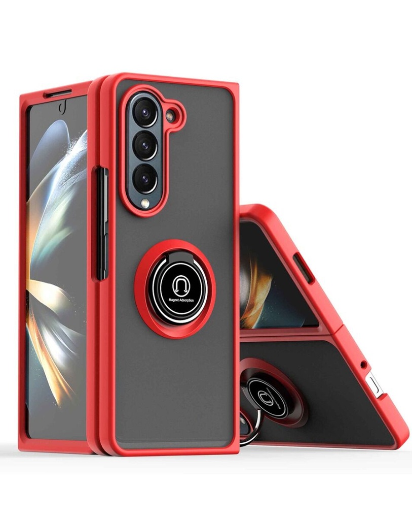 Matte Ring Case for Z Fold 5 - Red