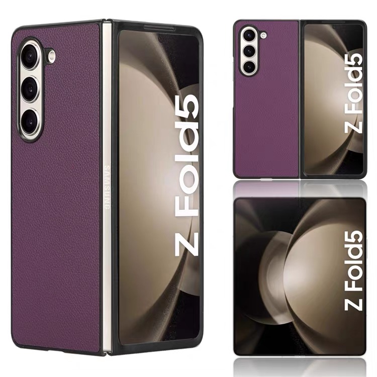 Leather Case for Z Fold 5 - Purple