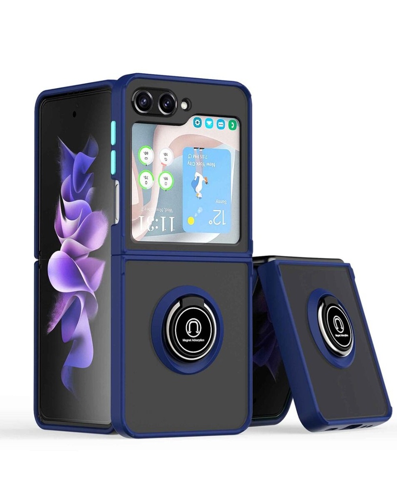 Matte Ring Case for Z Flip 5 - Navy Blue