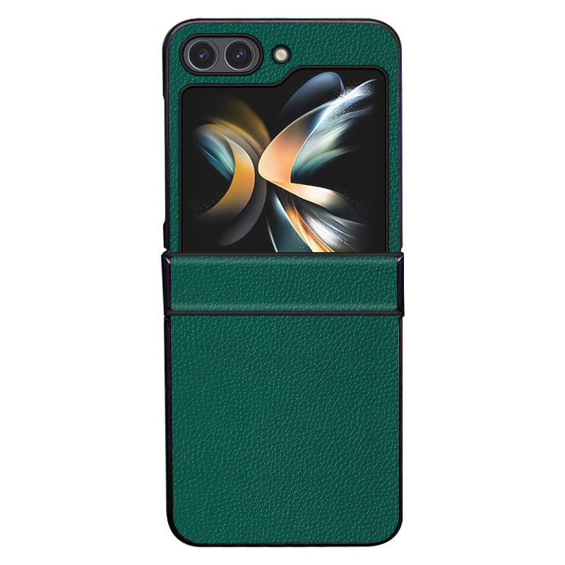 Leather Case for Z Flip 5 - Green