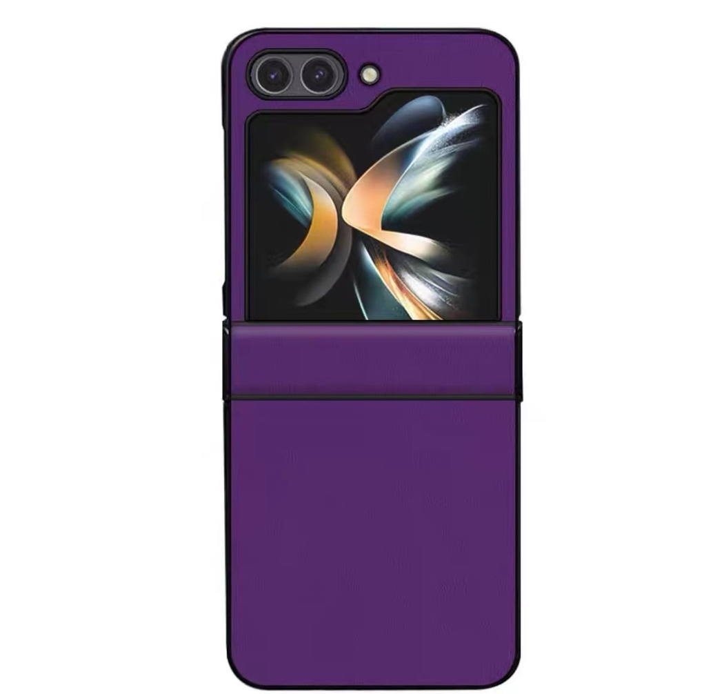 Leather Case for Z Flip 5 - Purple